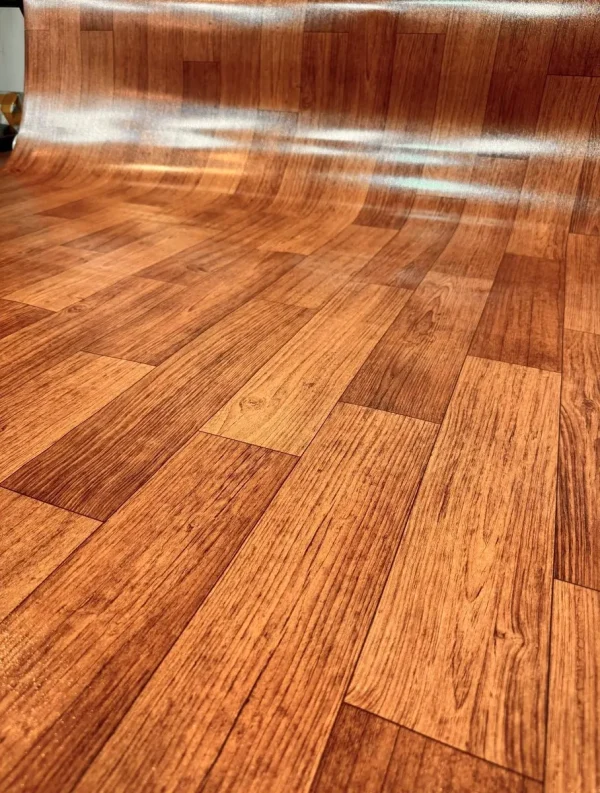 Linóleo CHI-209 de 0,88 mm, madera rojiza