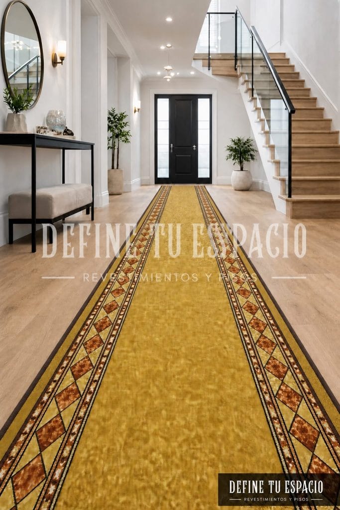 Alfombras de pasillo por metro – bouclé amarilla