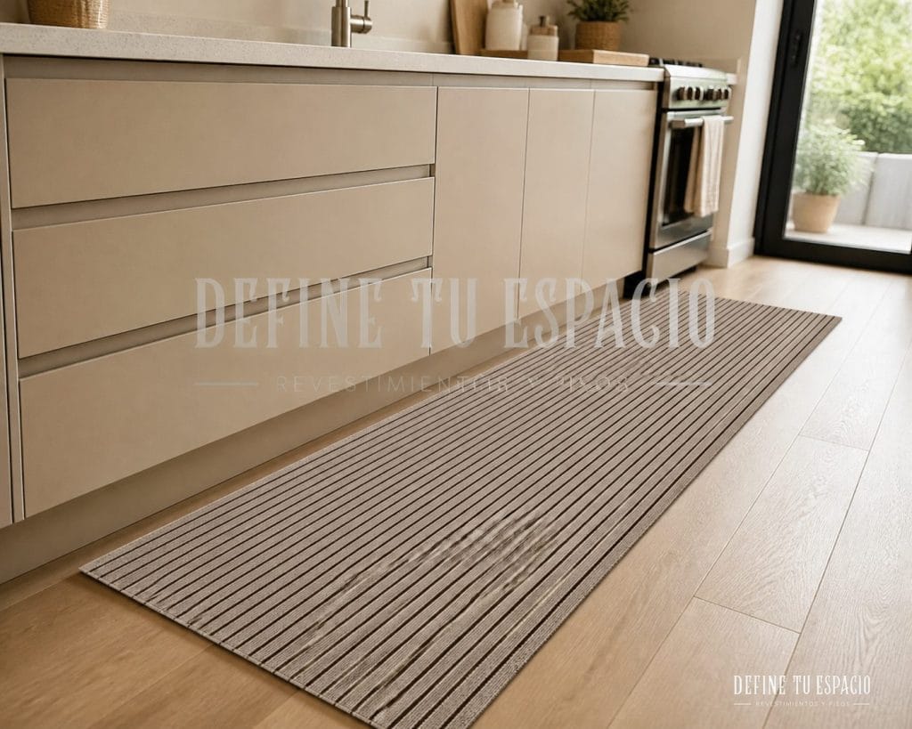 Alfombras de pasillo por metro – Lux económica antideslizante beige