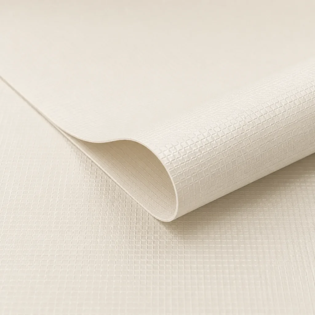 Lona de PVC reforzada beige claro 1,50 m